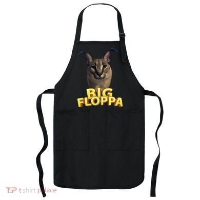 Big Floppa Meme Cat Apron