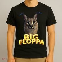 Big Floppa Meme Cat T-Shirt thumb 3