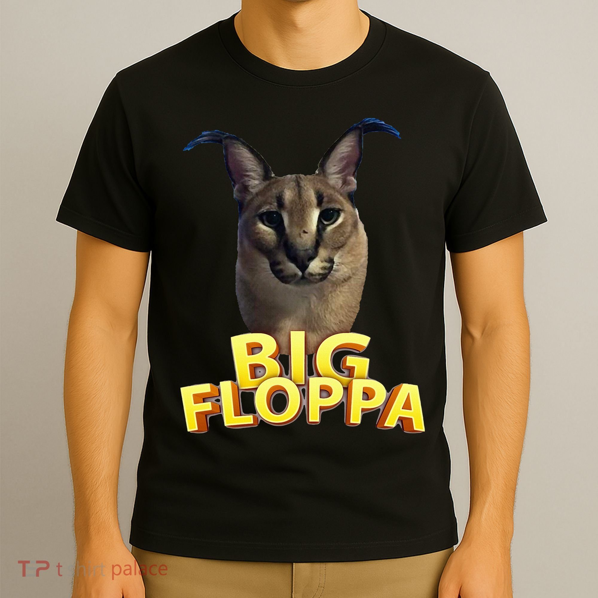 Big Floppa Meme Cat T-Shirt
