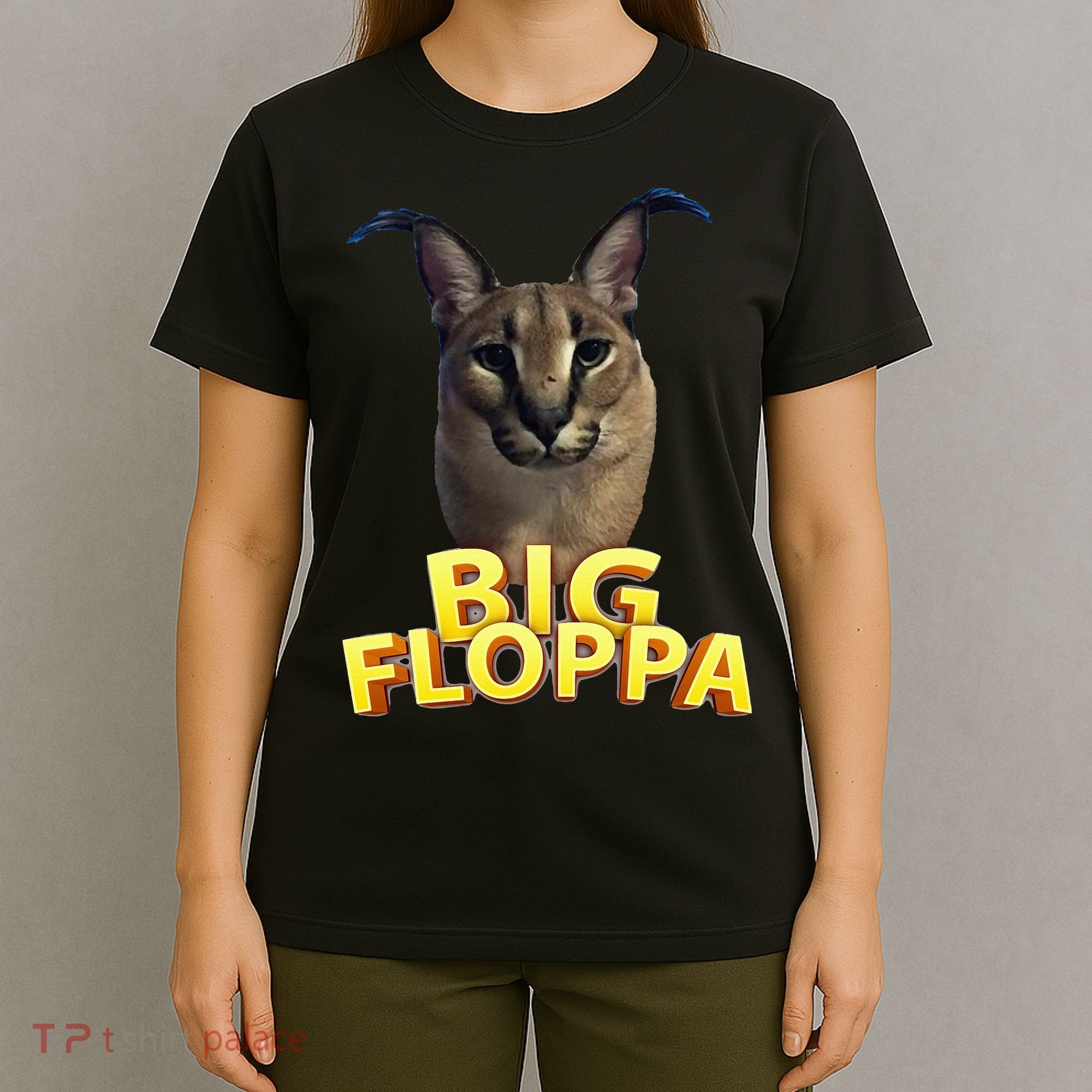 Big Floppa Meme Cat T-Shirt