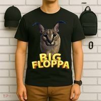 Big Floppa Meme Cat T-Shirt thumb 6