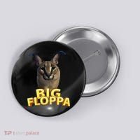 Big Floppa Meme Cat Button thumb 0