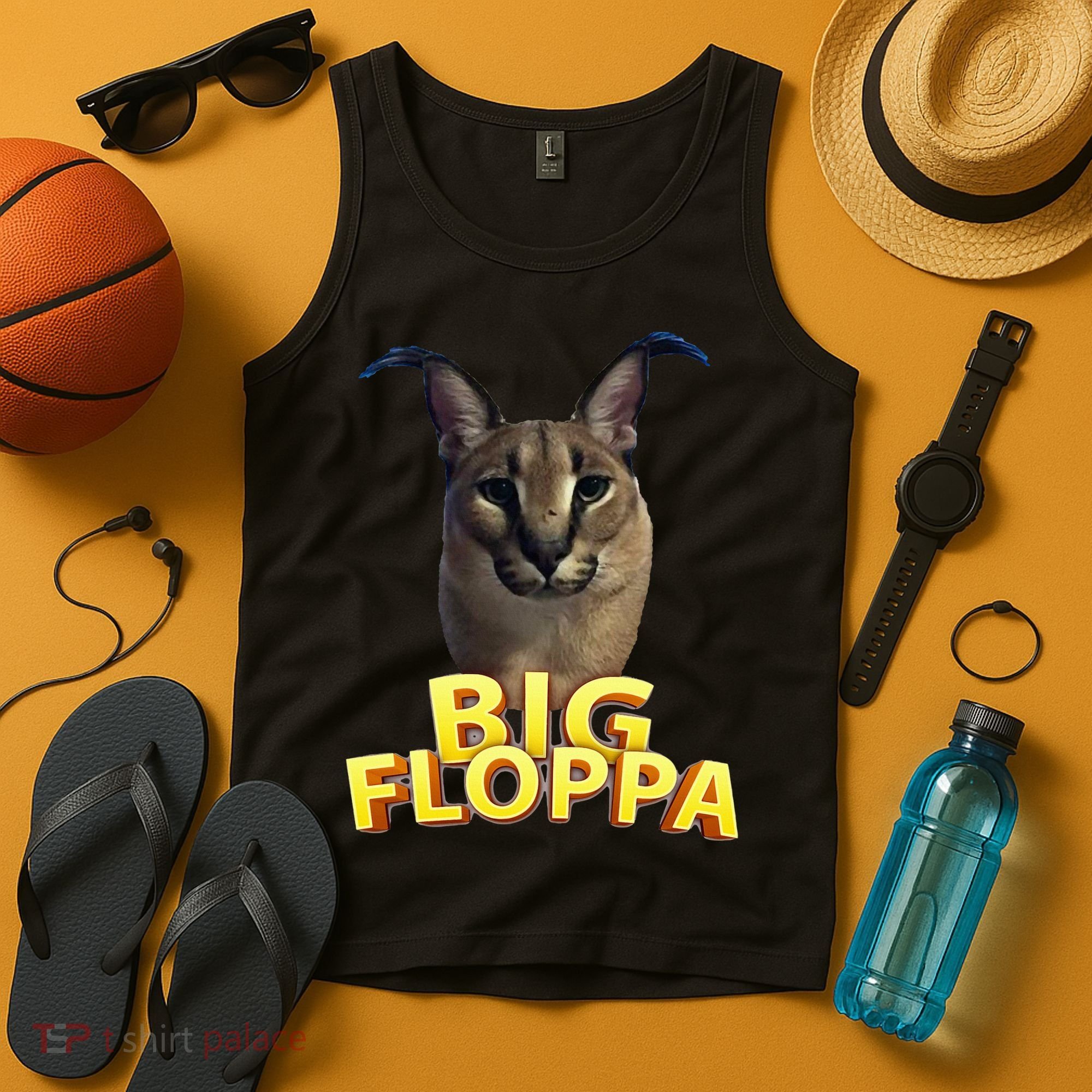 Big Floppa Meme Cat Tank Top