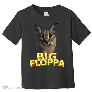 Big Floppa Meme Cat Toddler T-Shirt