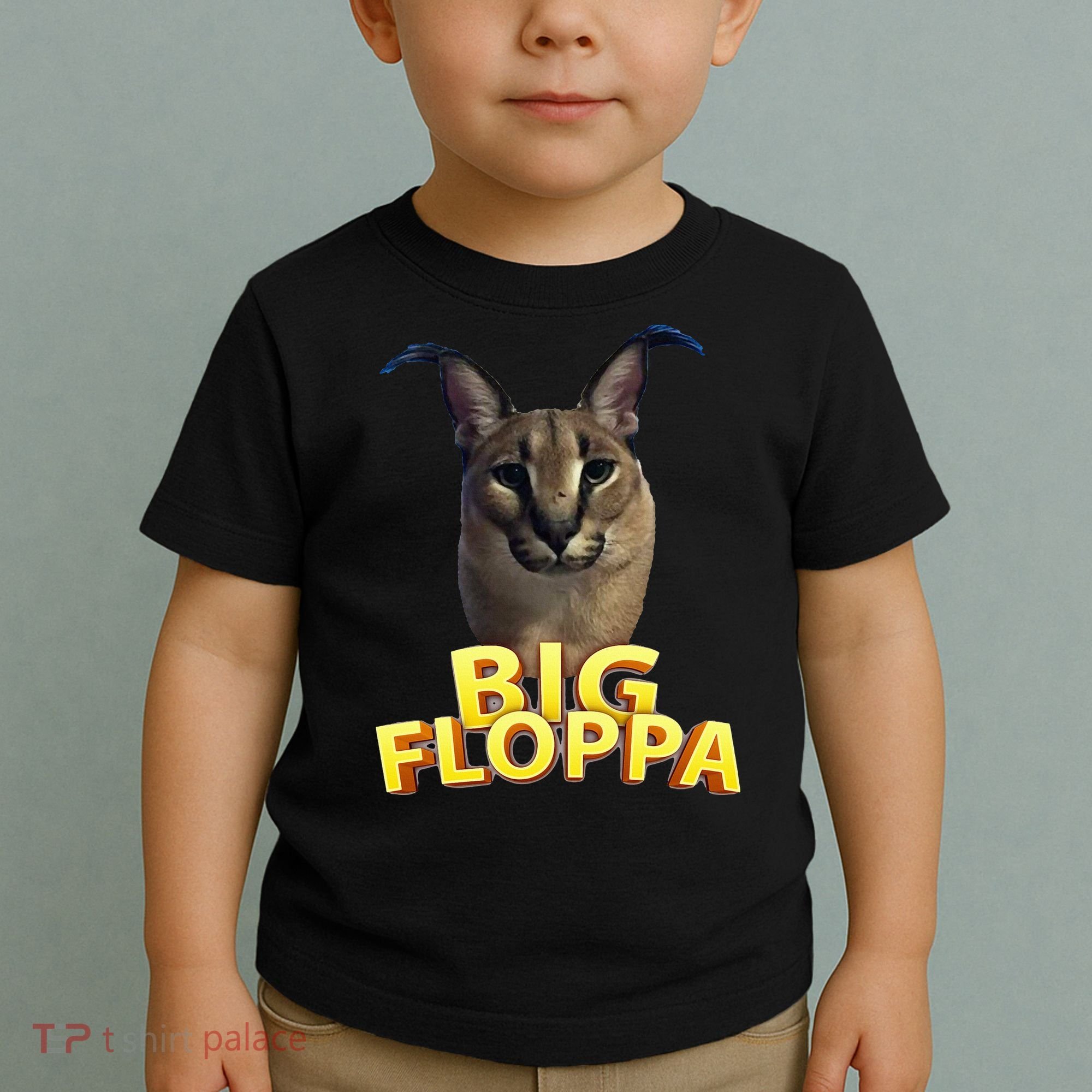 Big Floppa Meme Cat Toddler T-Shirt