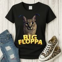 Big Floppa Meme Cat Women's T-Shirt thumb 3