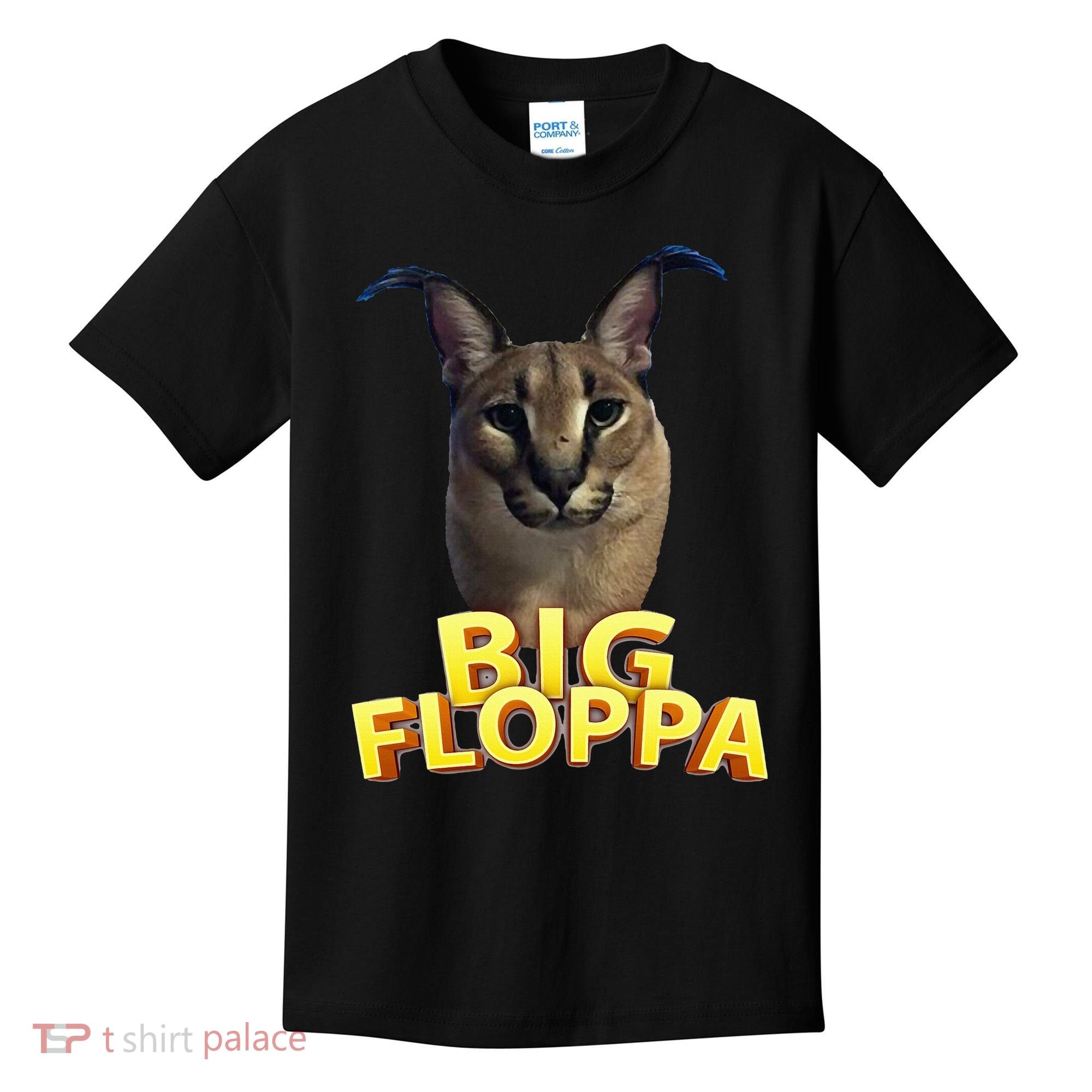Big Floppa Meme Cat Kids T-Shirt