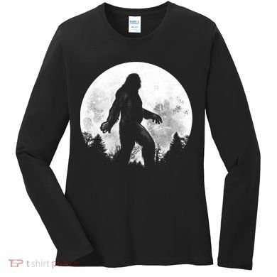 Bigfoot Full Moon Women's Long Sleeve Shirt