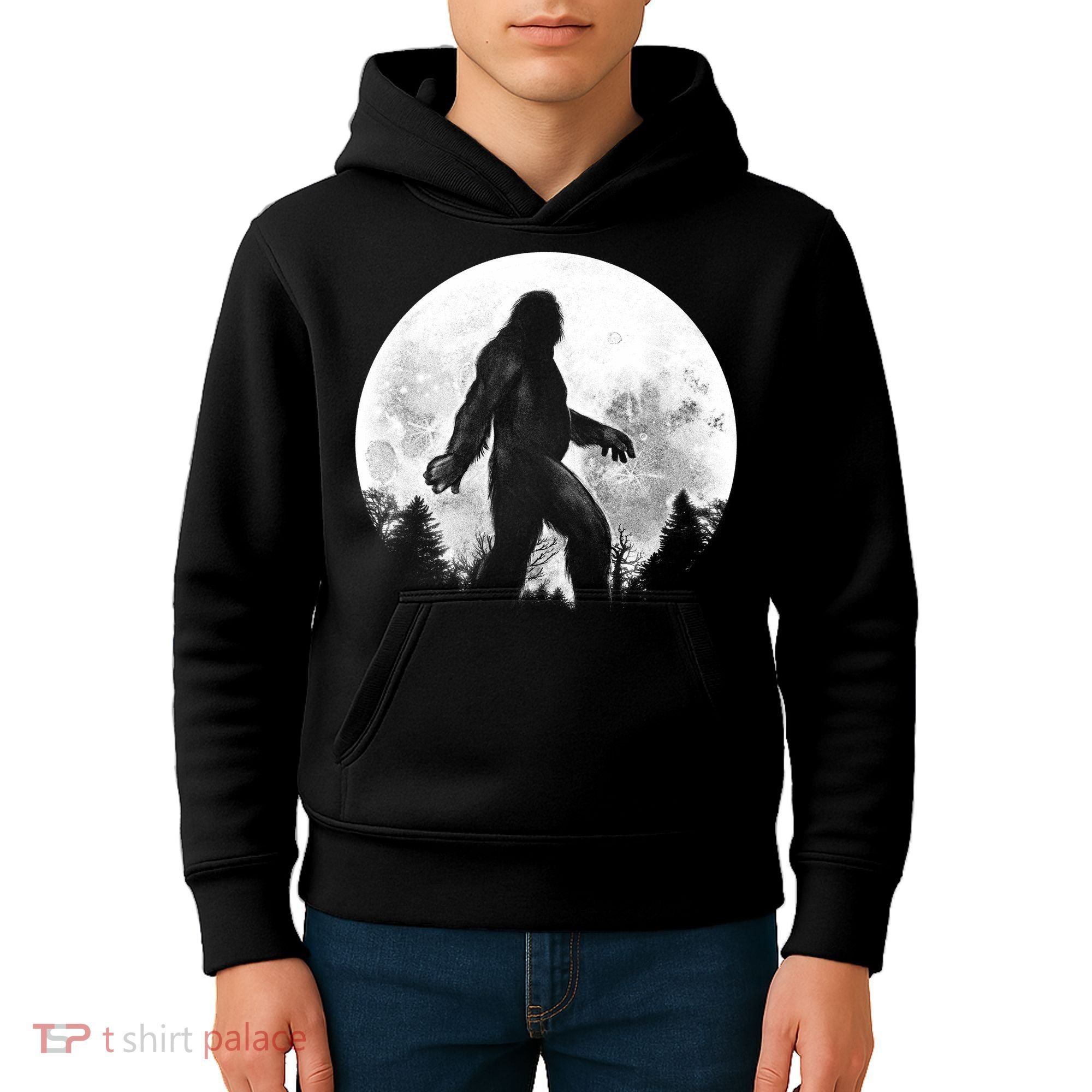 Bigfoot Full Moon Kids Hoodie