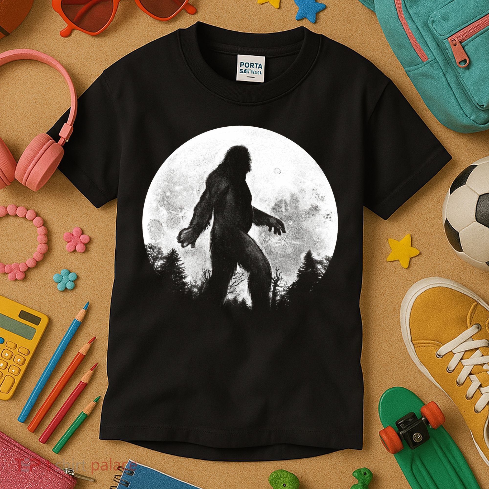 Bigfoot Full Moon Kids T-Shirt
