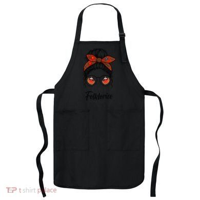 Ballet Folklorico Mom Messy Bun Mexican Dance Lover Apron