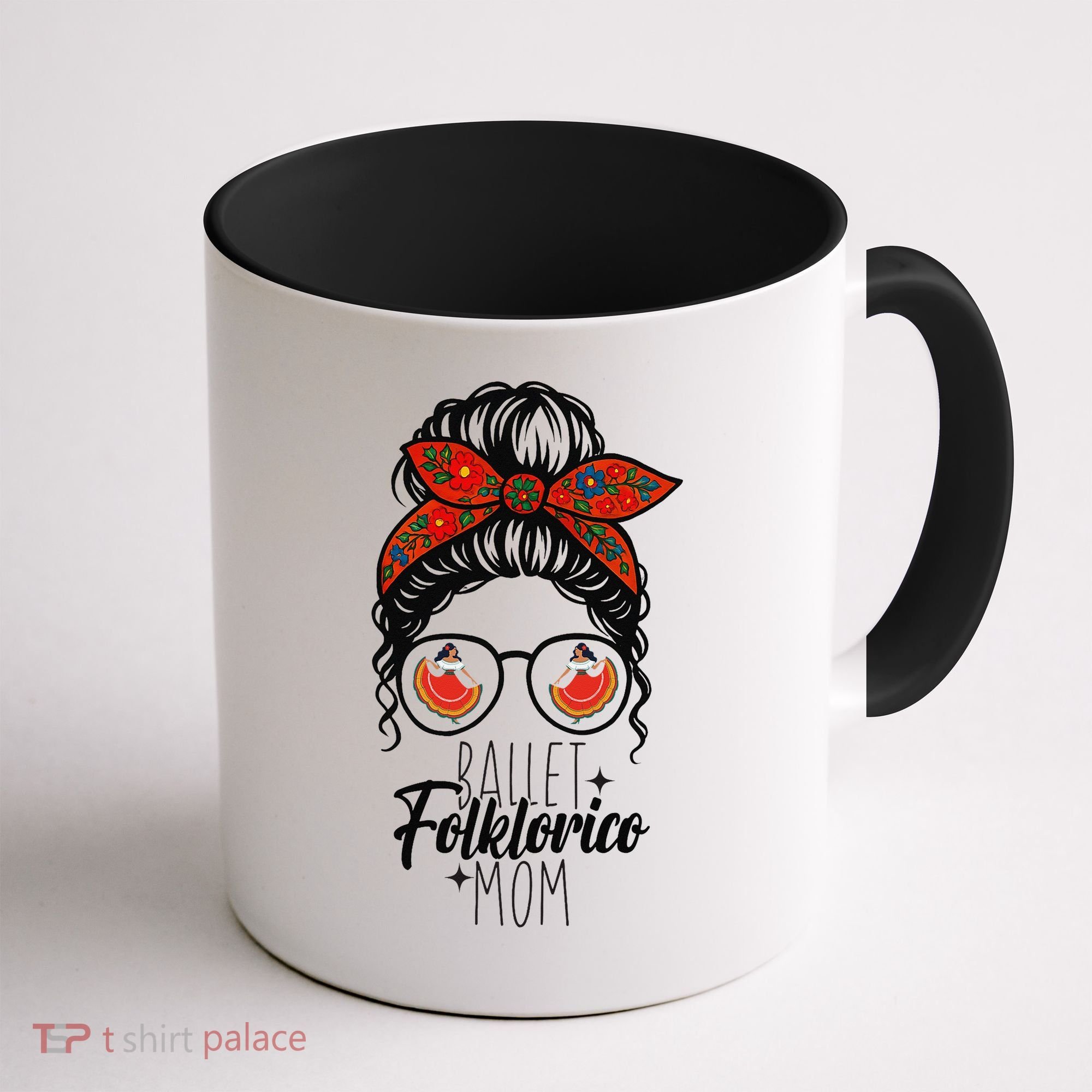 Ballet Folklorico Mom Messy Bun Mexican Dance Lover Coffee Mug