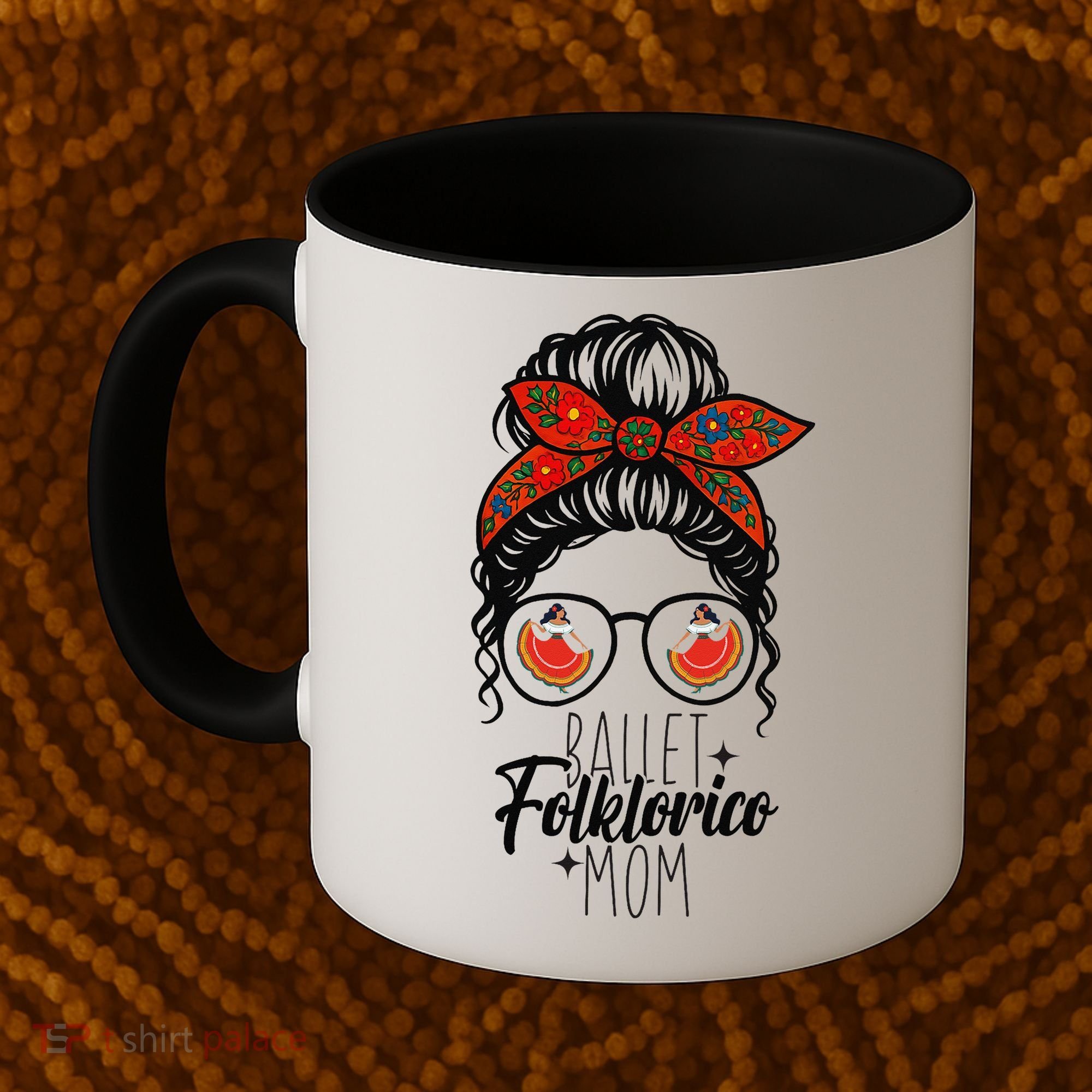 Ballet Folklorico Mom Messy Bun Mexican Dance Lover Coffee Mug