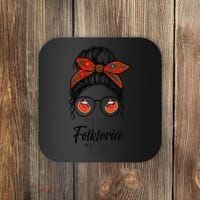 Ballet Folklorico Mom Messy Bun Mexican Dance Lover Coaster thumb 0