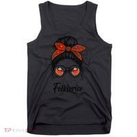 Ballet Folklorico Mom Messy Bun Mexican Dance Lover Tank Top thumb 0
