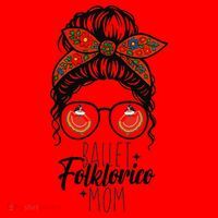 Ballet Folklorico Mom Messy Bun Mexican Dance Lover Santa Hat thumb 1