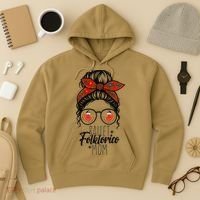 Ballet Folklorico Mom Messy Bun Mexican Dance Lover Hoodie thumb 3