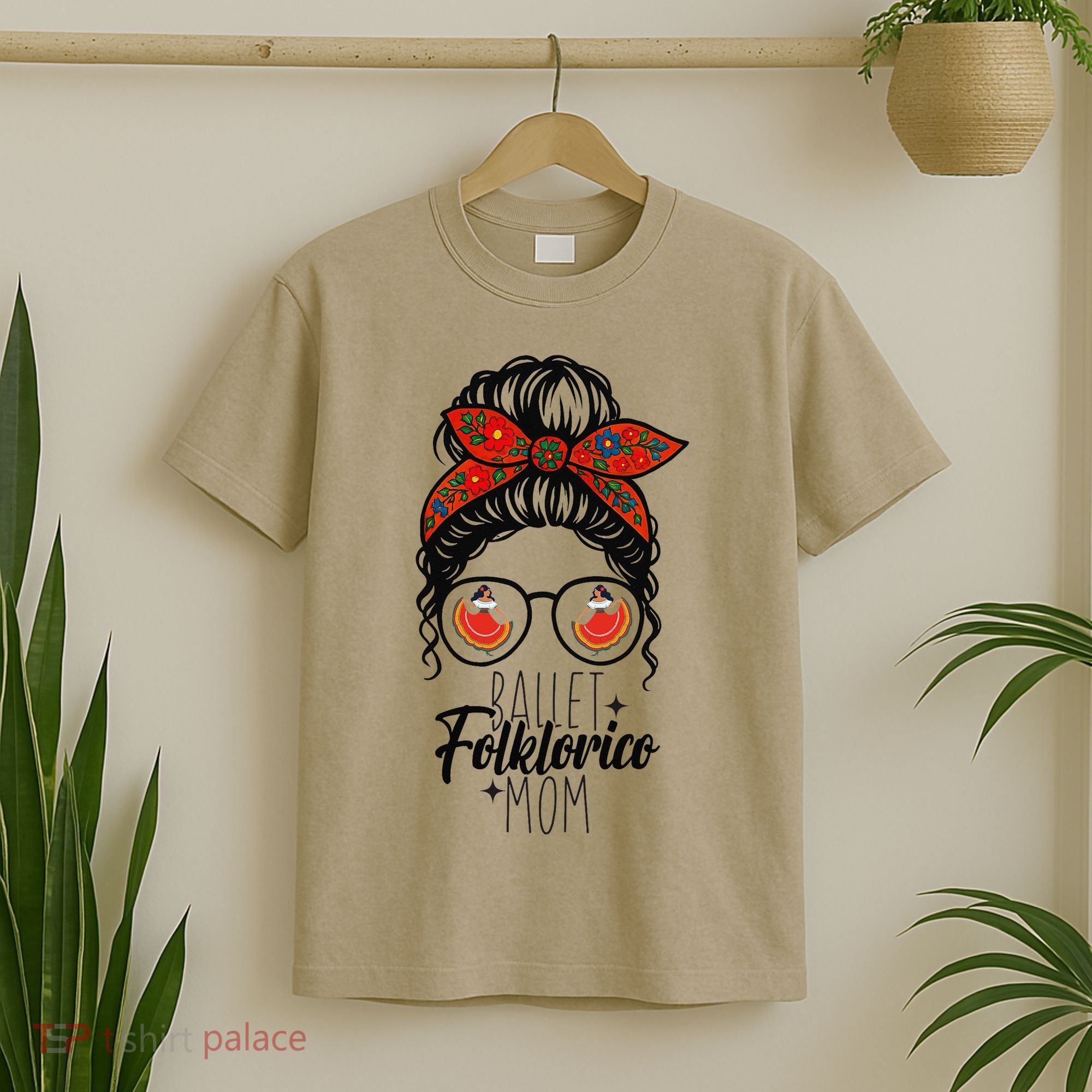 Ballet Folklorico Mom Messy Bun Mexican Dance Lover T-Shirt