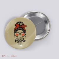 Ballet Folklorico Mom Messy Bun Mexican Dance Lover Button thumb 0