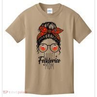 Ballet Folklorico Mom Messy Bun Mexican Dance Lover Kids T-Shirt thumb 0