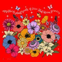 Boho Flower Mothers Plant Seeds Of Love That Bloom Forever Santa Hat thumb 1