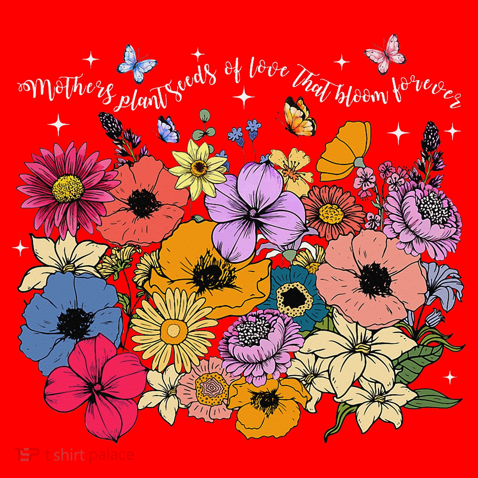 Boho Flower Mothers Plant Seeds Of Love That Bloom Forever Santa Hat