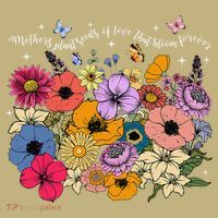 Boho Flower Mothers Plant Seeds Of Love That Bloom Forever Kids T-Shirt thumb 2