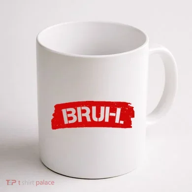 Bruh Funny Meme Coffee Mug back