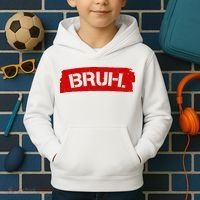 Bruh Funny Meme Kids Hoodie thumb 2