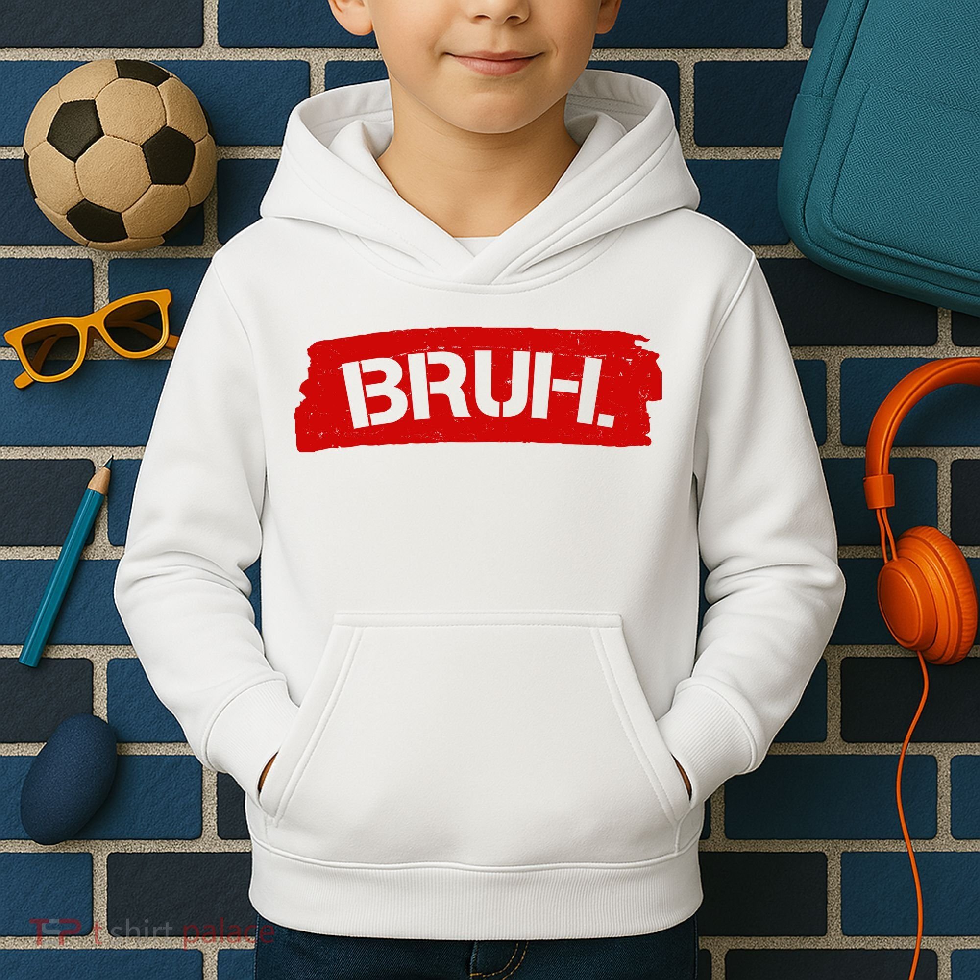 Bruh Funny Meme Kids Hoodie