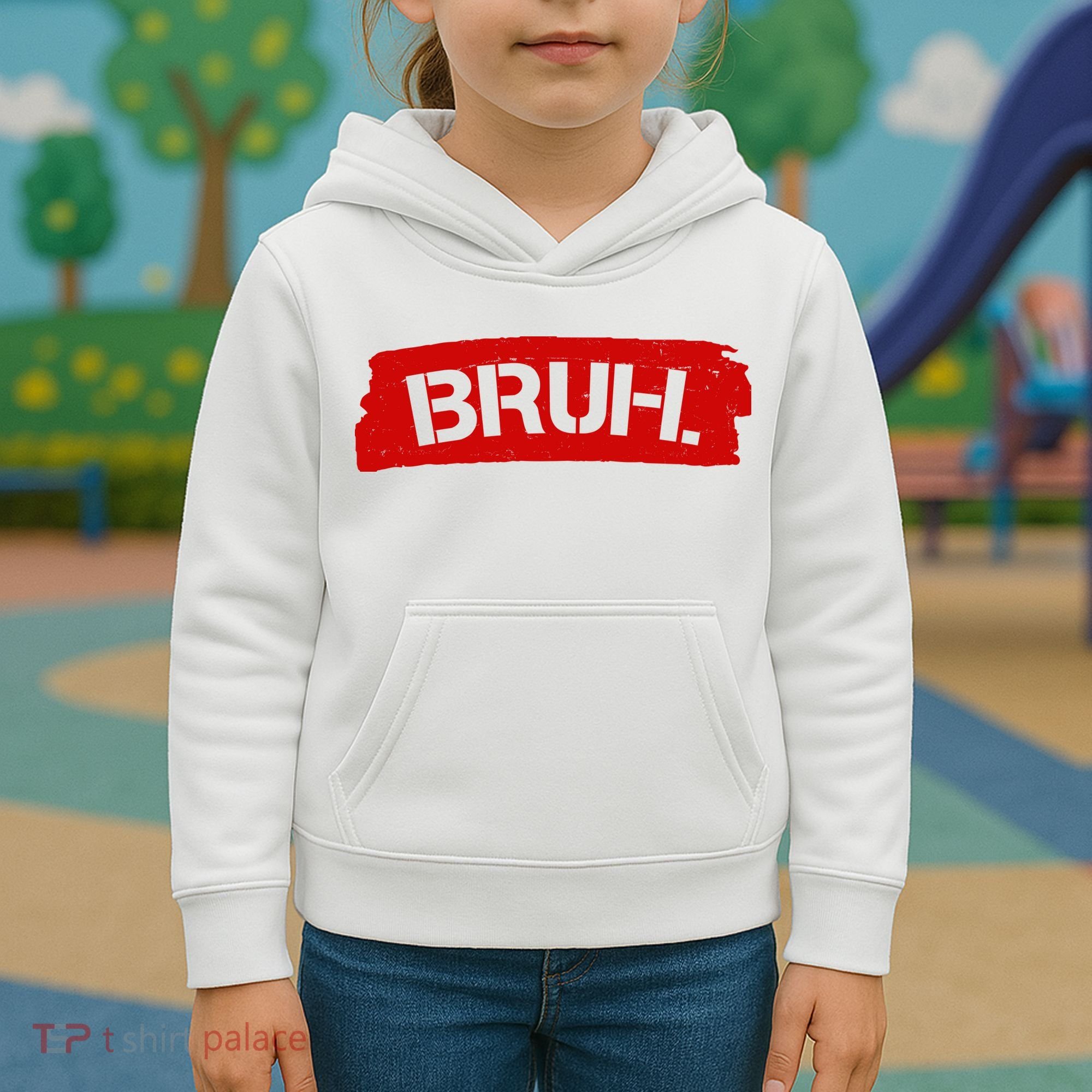 Bruh Funny Meme Kids Hoodie