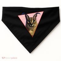 Big Floppa Meme Funny Cat USA-Made Doggie Bandana thumb 0