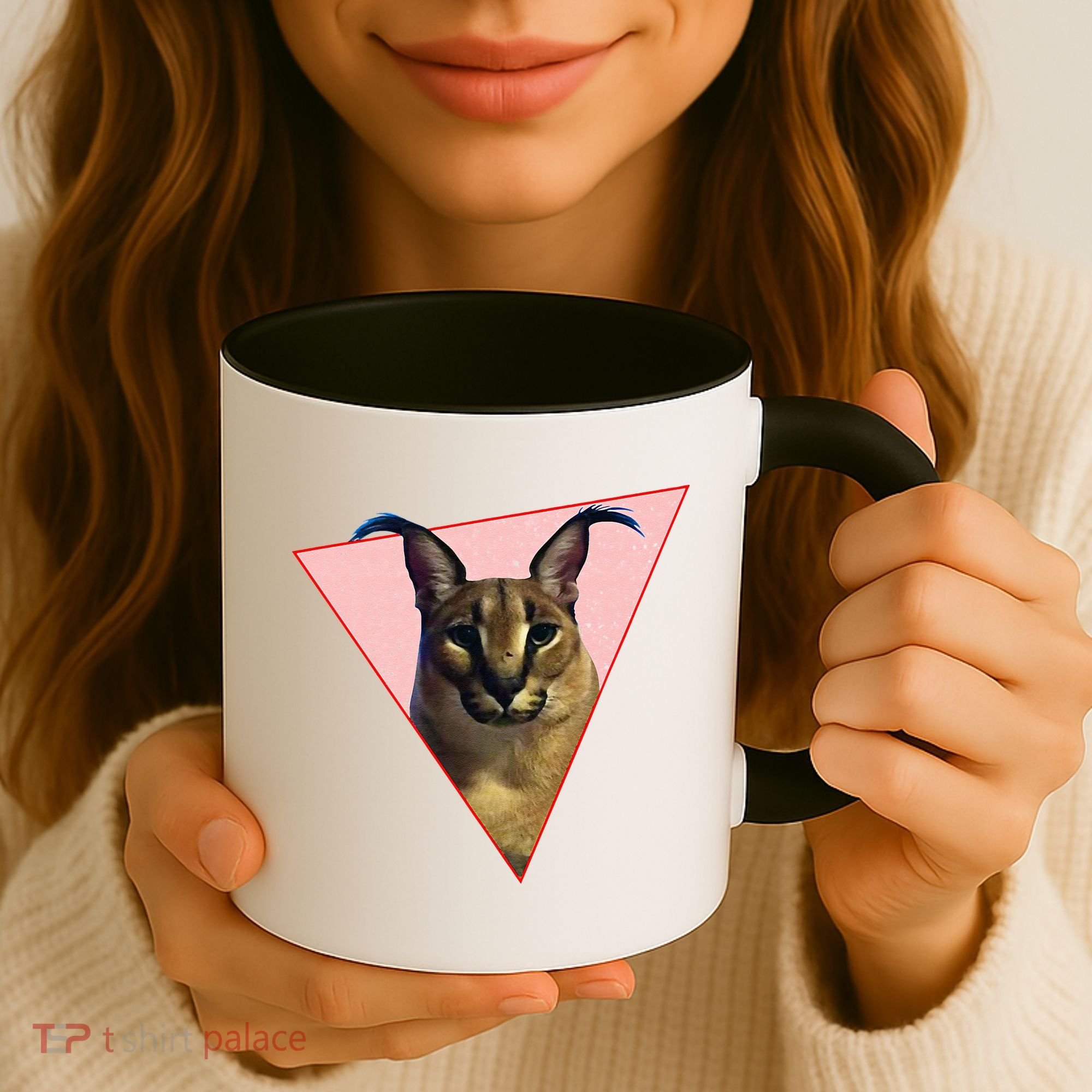 Big Floppa Meme Funny Cat Coffee Mug