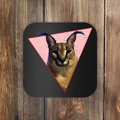 Big Floppa Meme Funny Cat Coaster