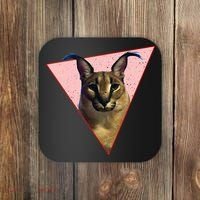 Big Floppa Meme Funny Cat Coaster thumb 0