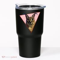 Big Floppa Meme Funny Cat Tumbler thumb 0