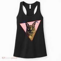 Big Floppa Meme Funny Cat Women's Tank Top thumb 0