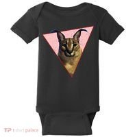 Big Floppa Meme Funny Cat Baby Bodysuit thumb 0