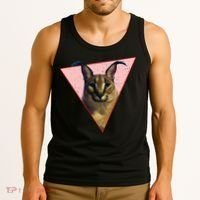 Big Floppa Meme Funny Cat Tank Top thumb 3