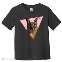 Big Floppa Meme Funny Cat Toddler T-Shirt thumb 0