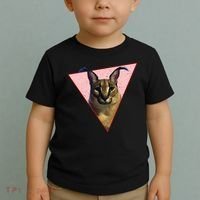 Big Floppa Meme Funny Cat Toddler T-Shirt thumb 2