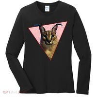 Big Floppa Meme Funny Cat Women's Long Sleeve Shirt thumb 0