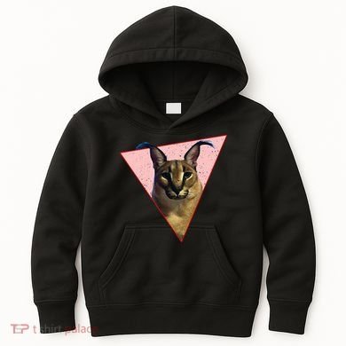Big Floppa Meme Funny Cat Kids Hoodie