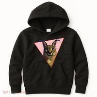 Big Floppa Meme Funny Cat Kids Hoodie thumb 0