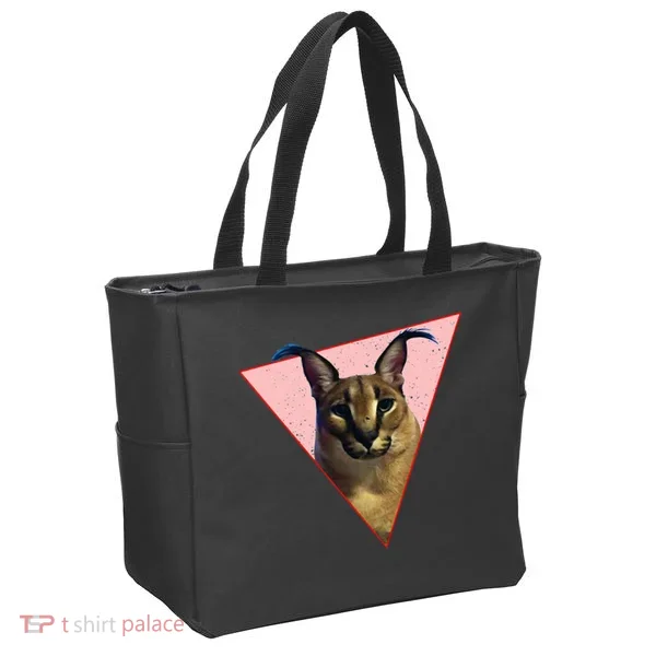 Big Floppa Meme Funny Cat Tote Bag