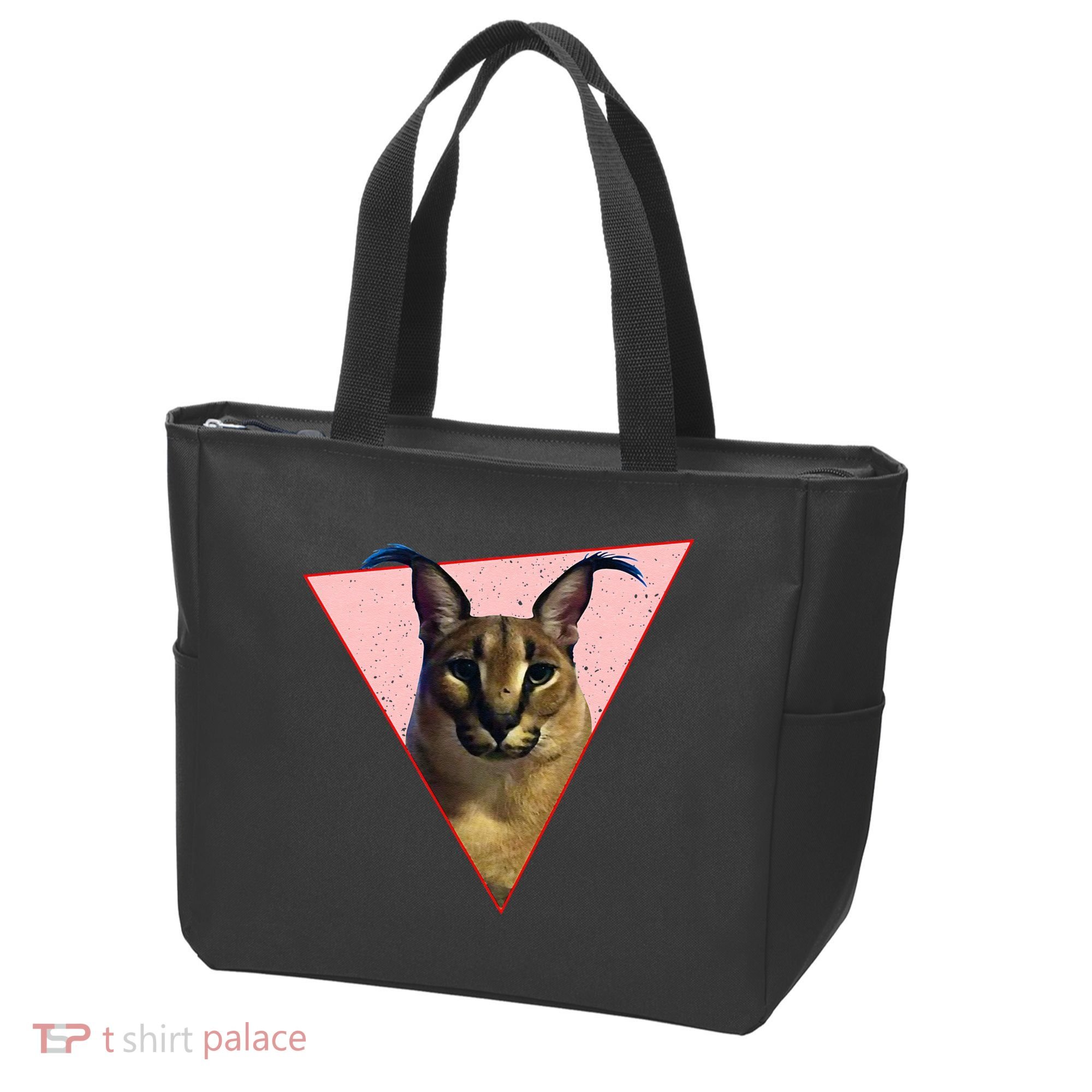 Big Floppa Meme Funny Cat Tote Bag