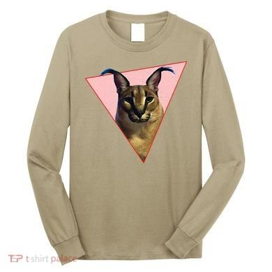Big Floppa Meme Funny Cat Long Sleeve Shirt