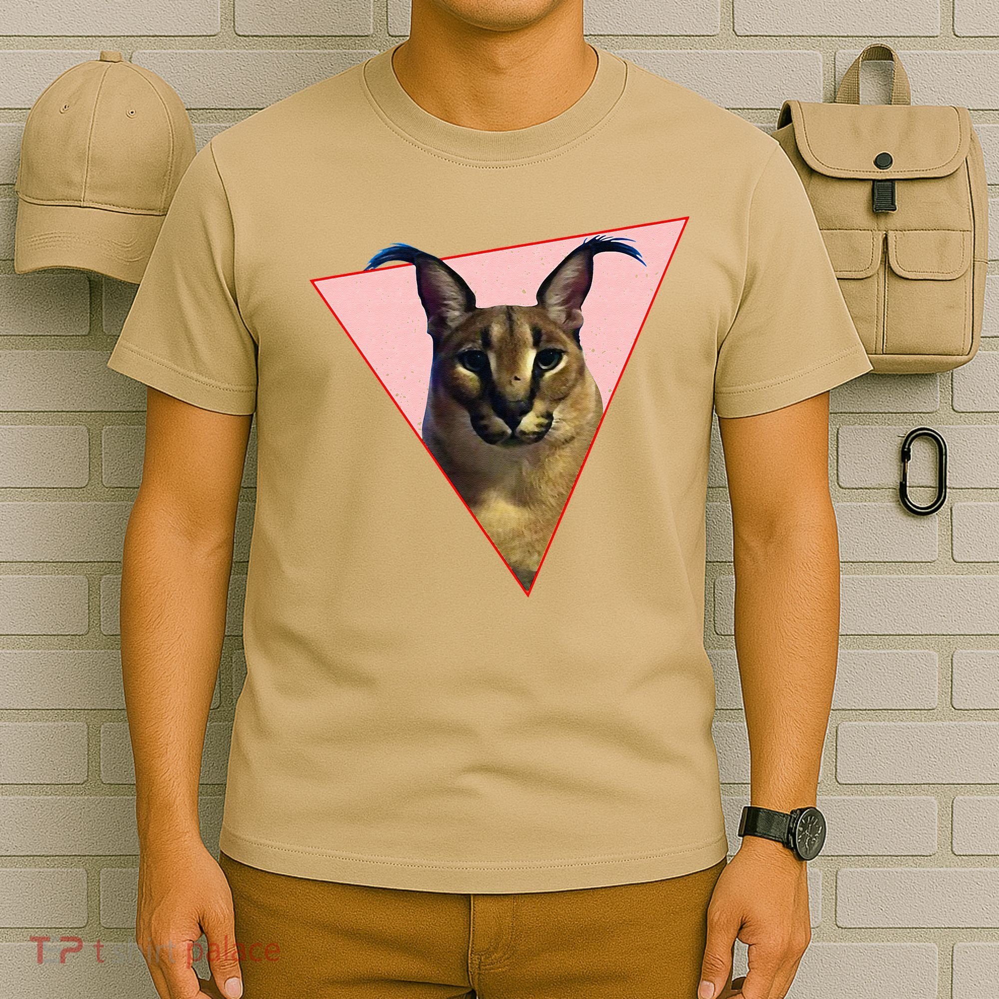 Big Floppa Meme Funny Cat T-Shirt