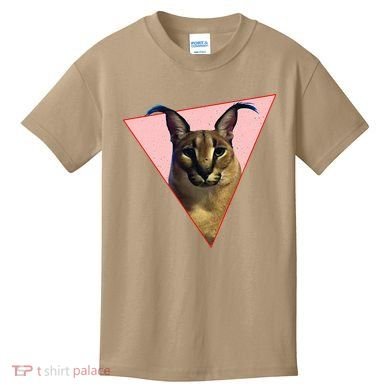 Big Floppa Meme Funny Cat Kids T-Shirt