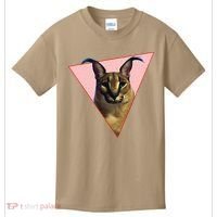 Big Floppa Meme Funny Cat Kids T-Shirt thumb 0